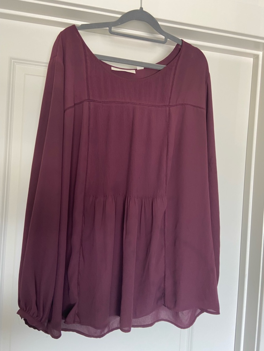 Sejour Mauve Long Sleeve Peasant Tunic